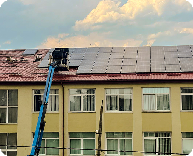 Panels after installation work