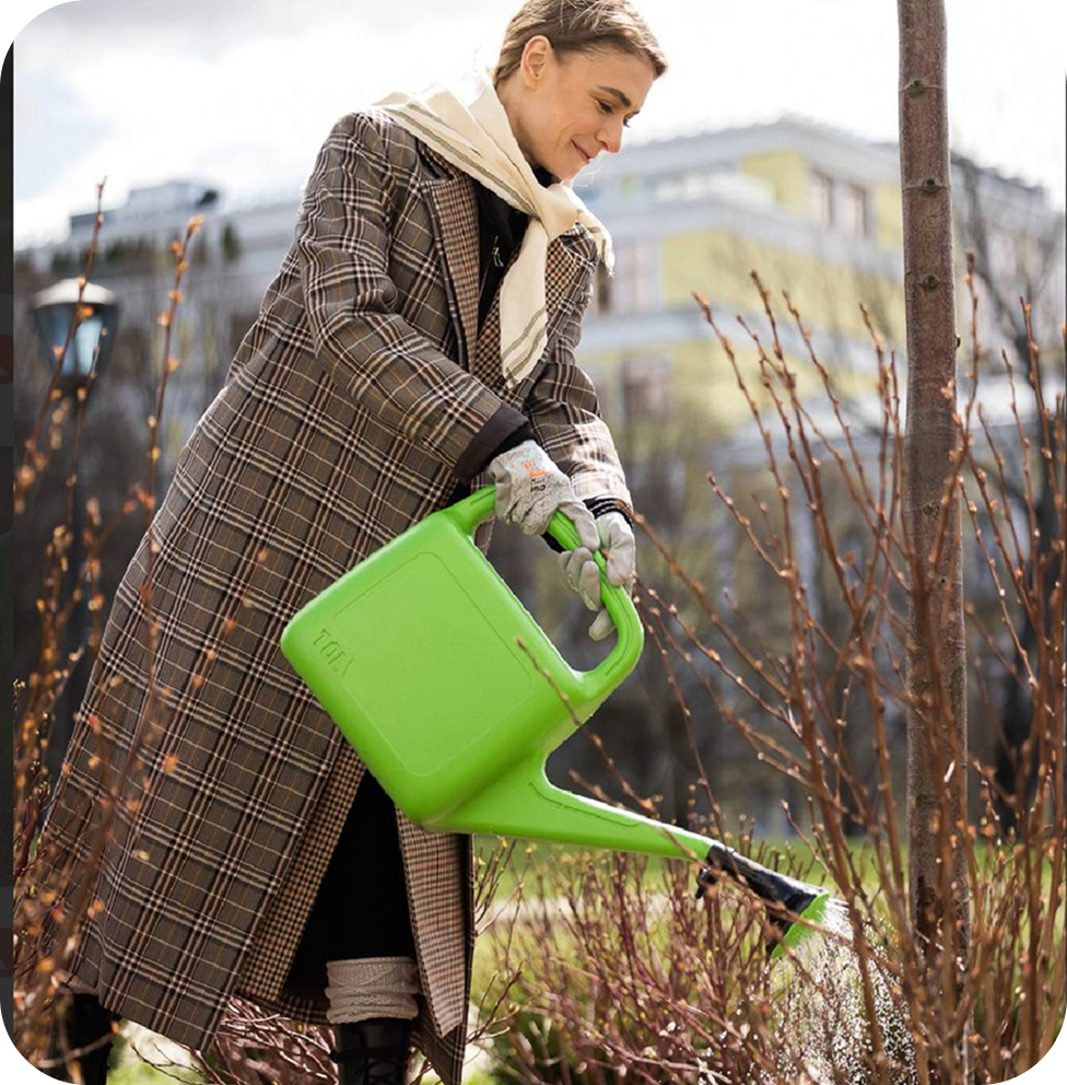 Planting flowers
