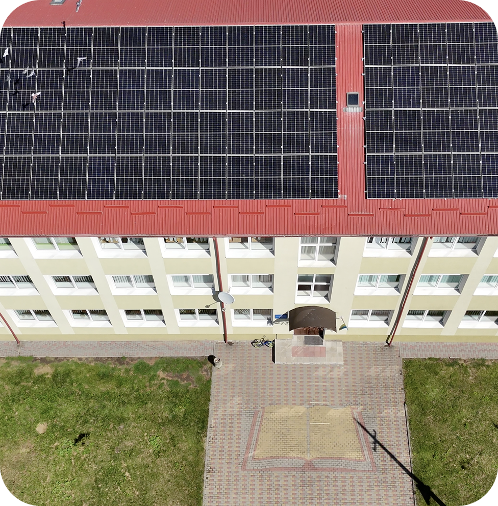 School with solar panels